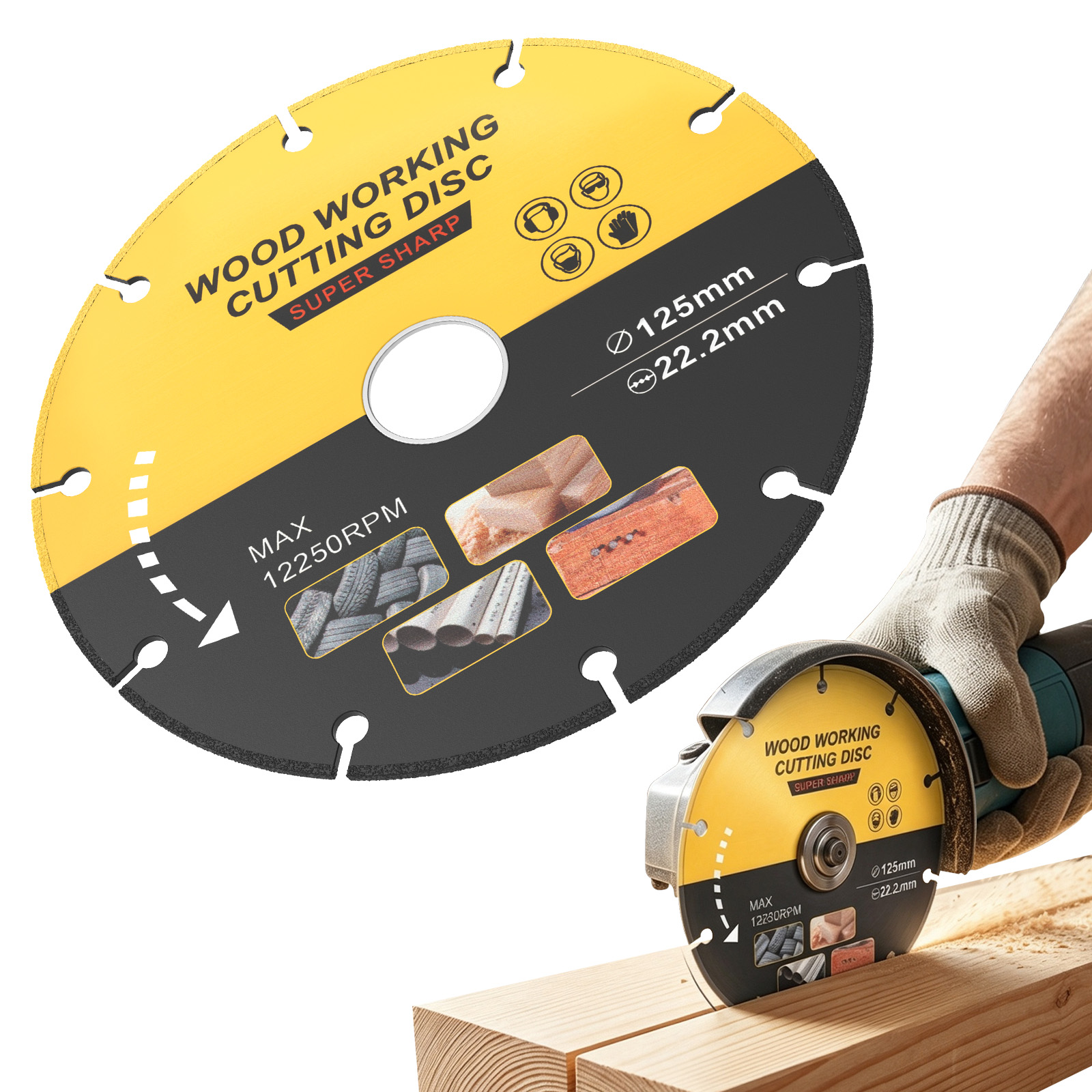 Woodworking Edge Corner Planer - 5 inch Saw Disc Multitool Wood