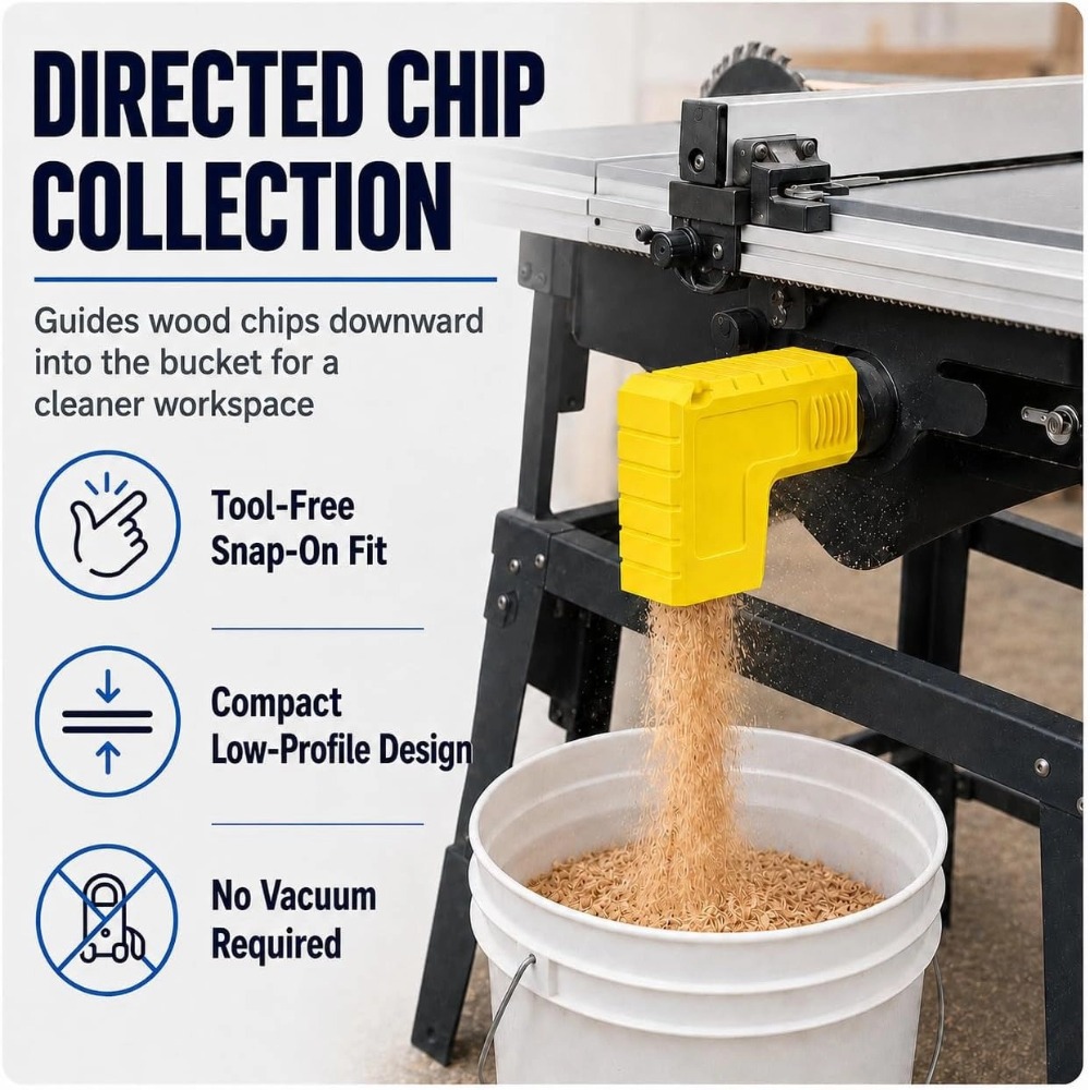 Woodworking Dust Collection - Desktop Sawdust Collection Adapter Snap On