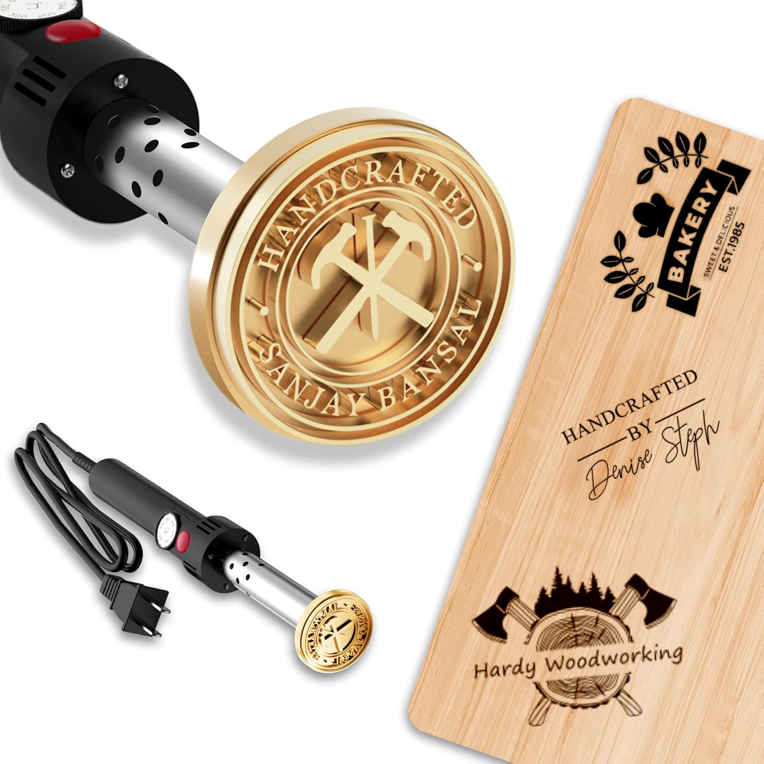 Woodworking Logo Design - Custom Electric Branding Iron for Wood