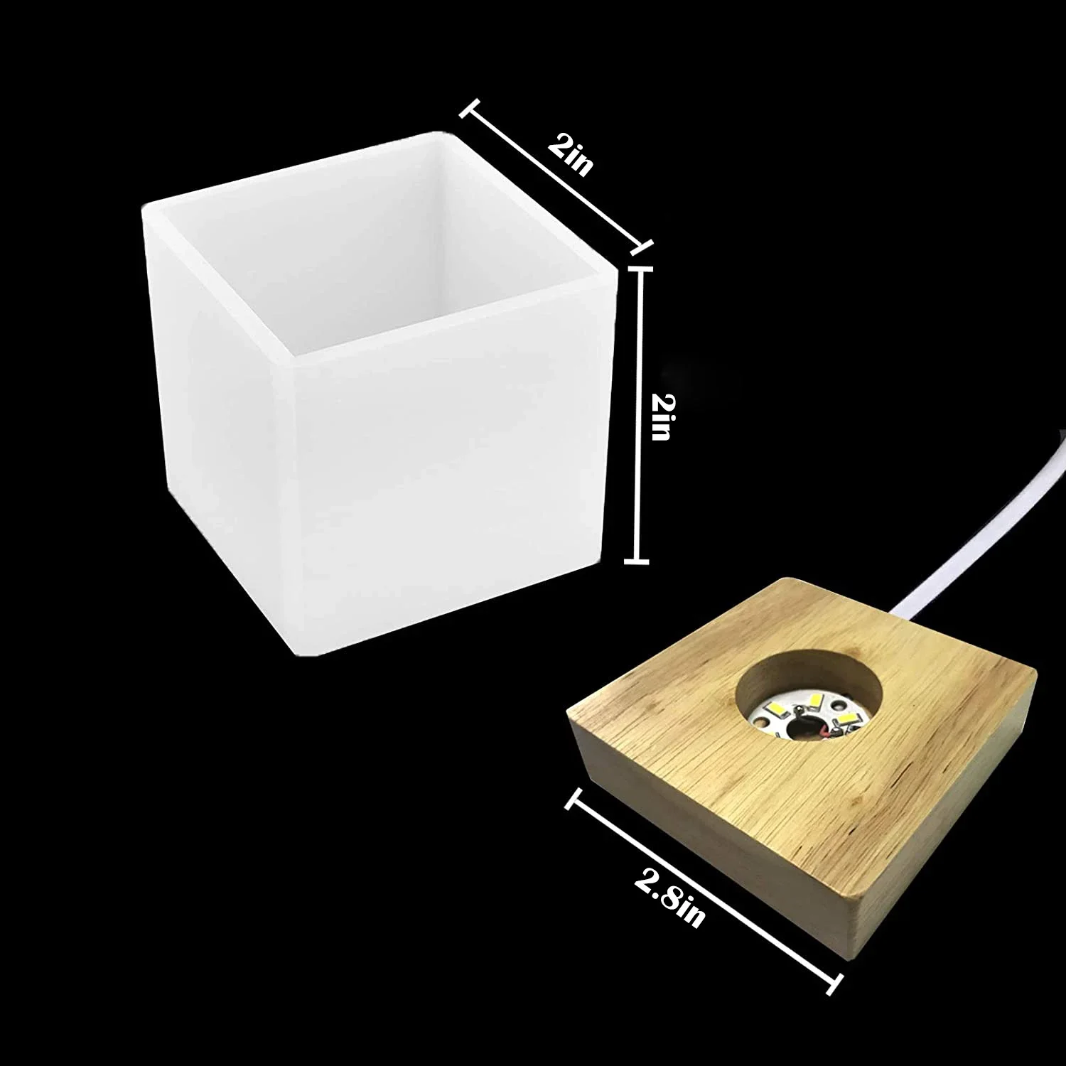 Square Light Resin Mold,led Si - Woodworking Resin review and price