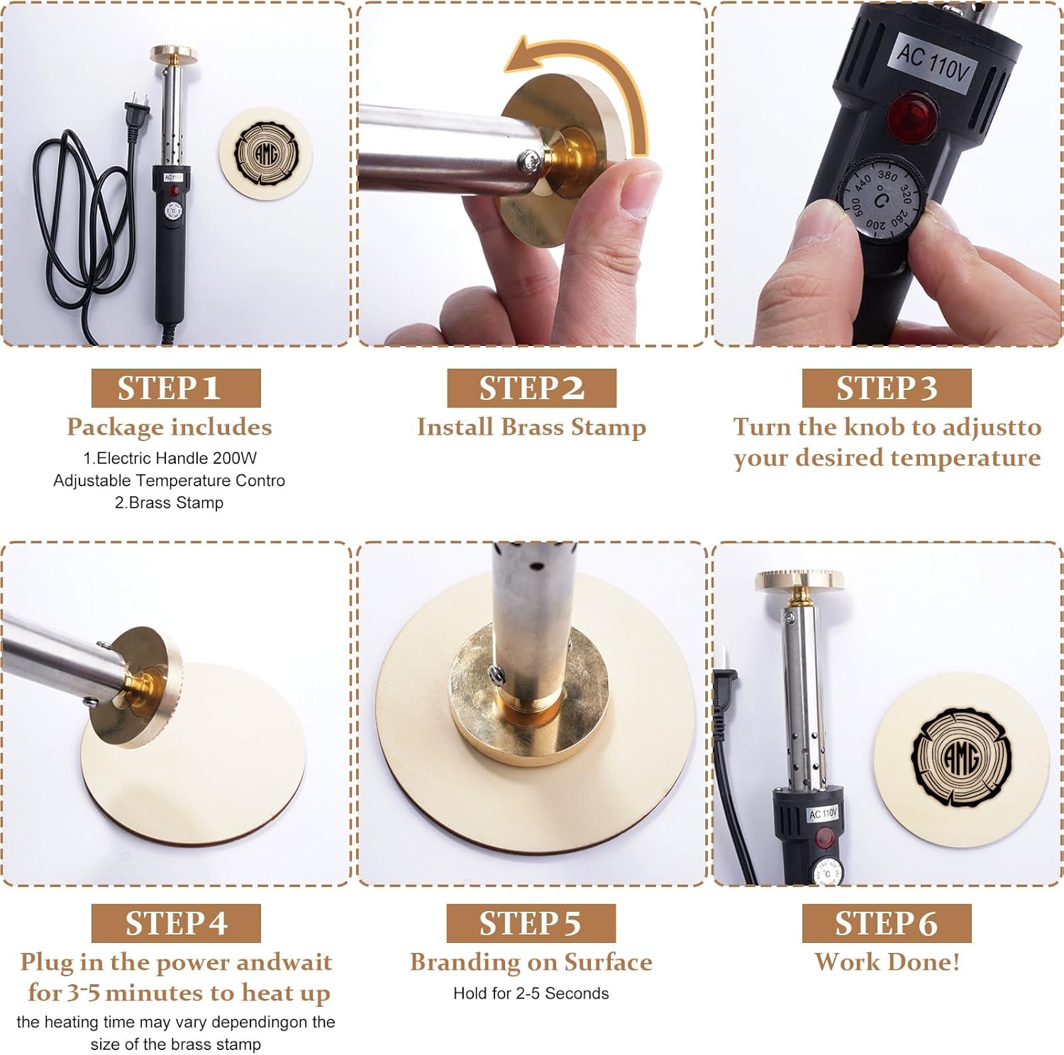 Custom Electric Branding Iron  - Woodworking Logo Design review and price